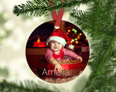 Baby's First Christmas Ornaments, Baby's 1st Christmas Bauble Decorations, Personalised Baby Photo Ornament 2024, My First Christmas - Craftellery